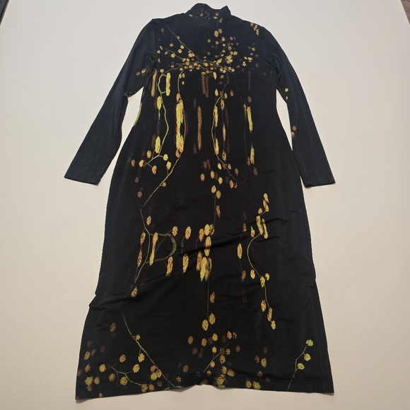 Prabal Gurung Long Sleeve Turtleneck Dress In Black Graphic Cocktail Mock Neck - Picture 11 of 12